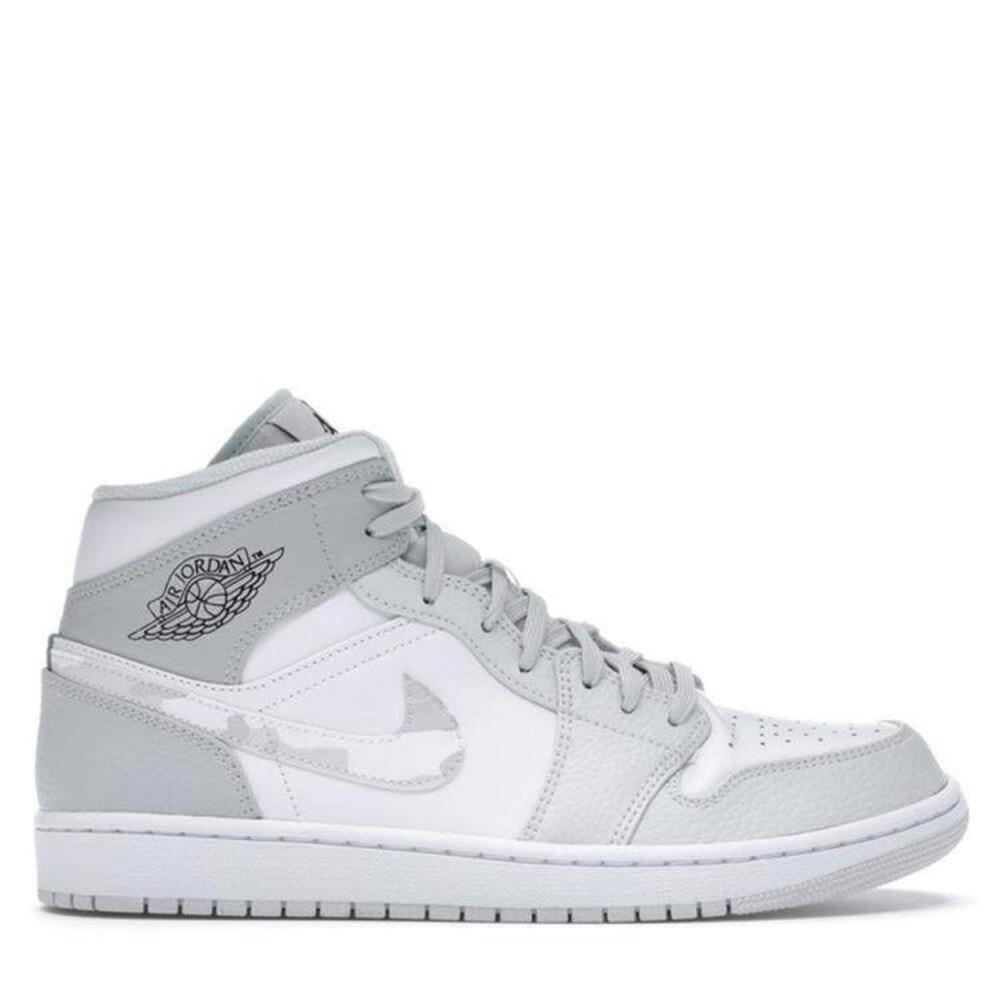 Nike Air Jordan 1 Mid SE GS "Swoosh Logo - “Grey Camo" Size 7